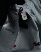 “GUCCI” 2017 heart and dagger embroidered bow tie shirt