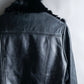 "MOLOKO BAR" Real fur docking leather jacket