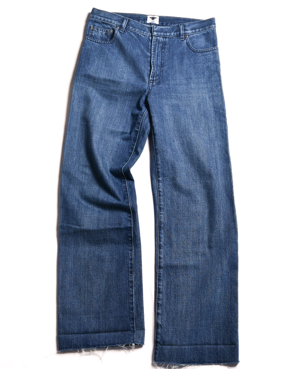 Christian Dior/ Cut Out Hem Straight Silhouette Denim