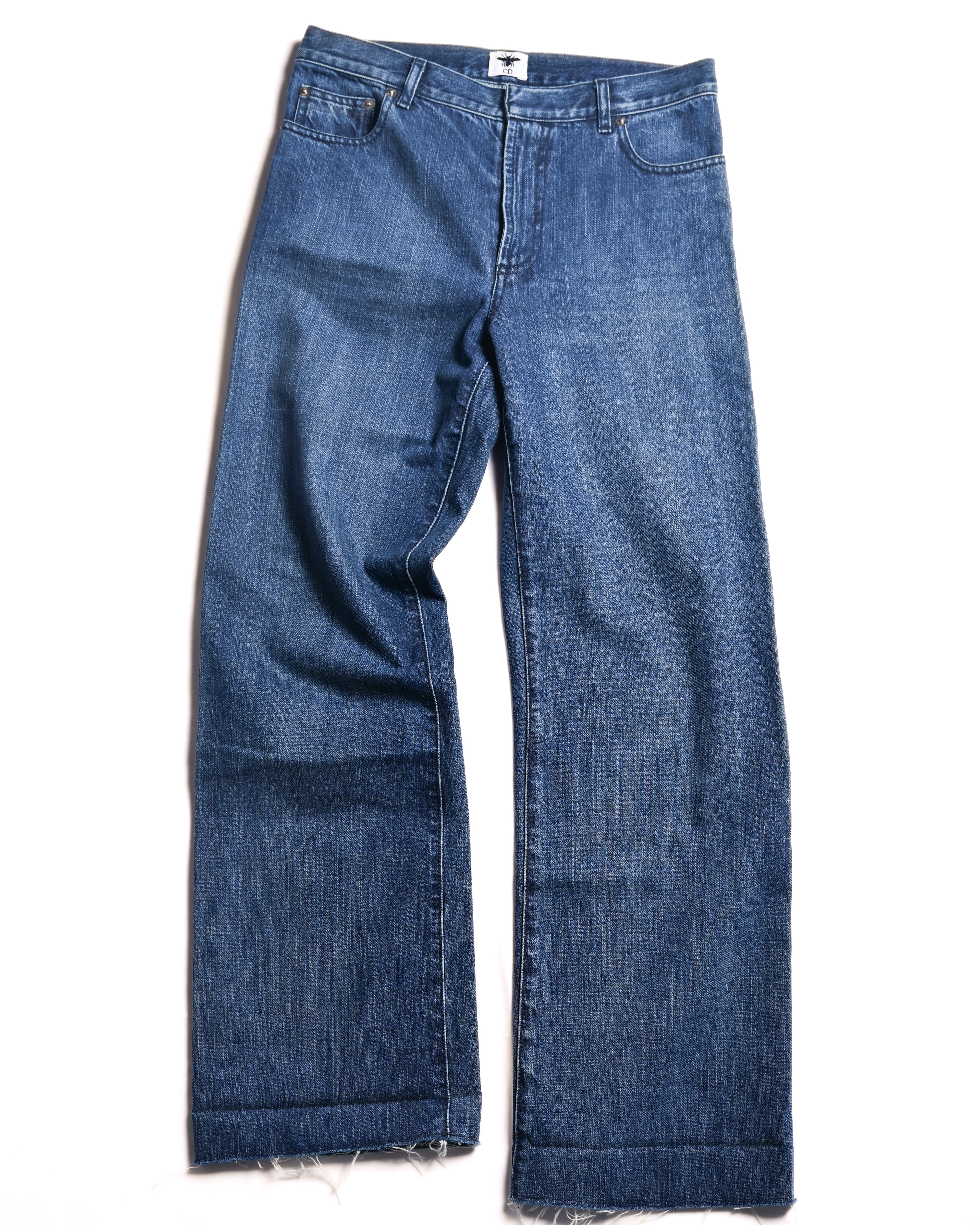 Christian Dior/ Cut Out Hem Straight Silhouette Denim