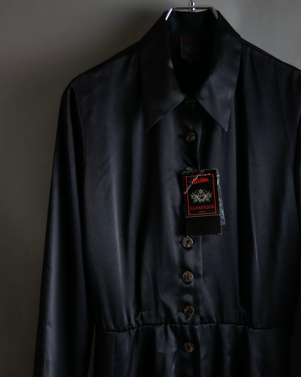 "JEAN PAUL GAULTIER" Beautiful glossy shirt dress