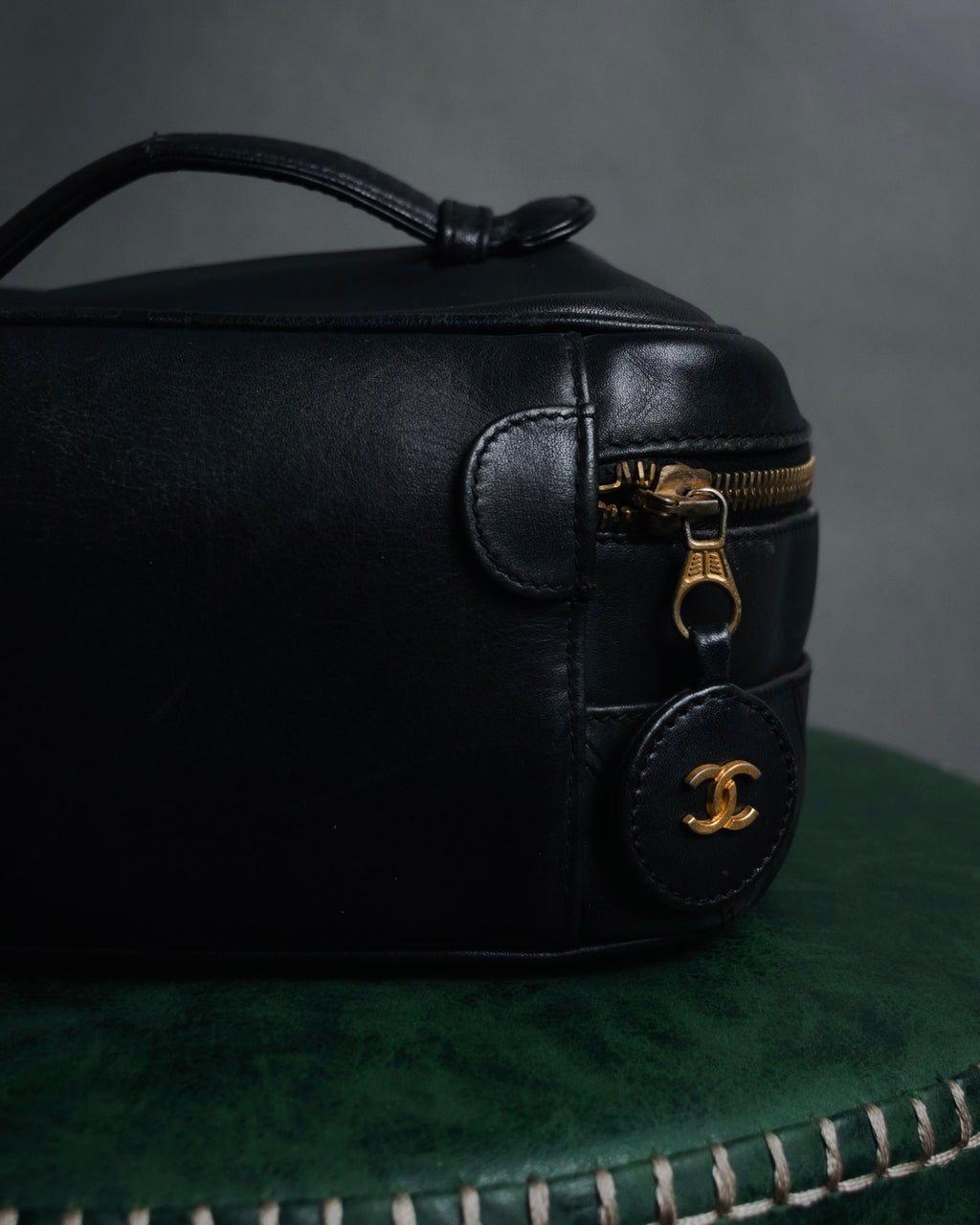 "CHANEL" 90’s Picot stitching lambskin vanity bag