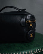 "CHANEL" 90’s Picot stitching lambskin vanity bag