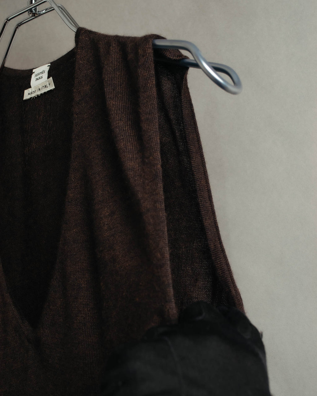 -SPECIAL- “HERMES” 00’s Cashmere cardigan and sleeveless knit twin set