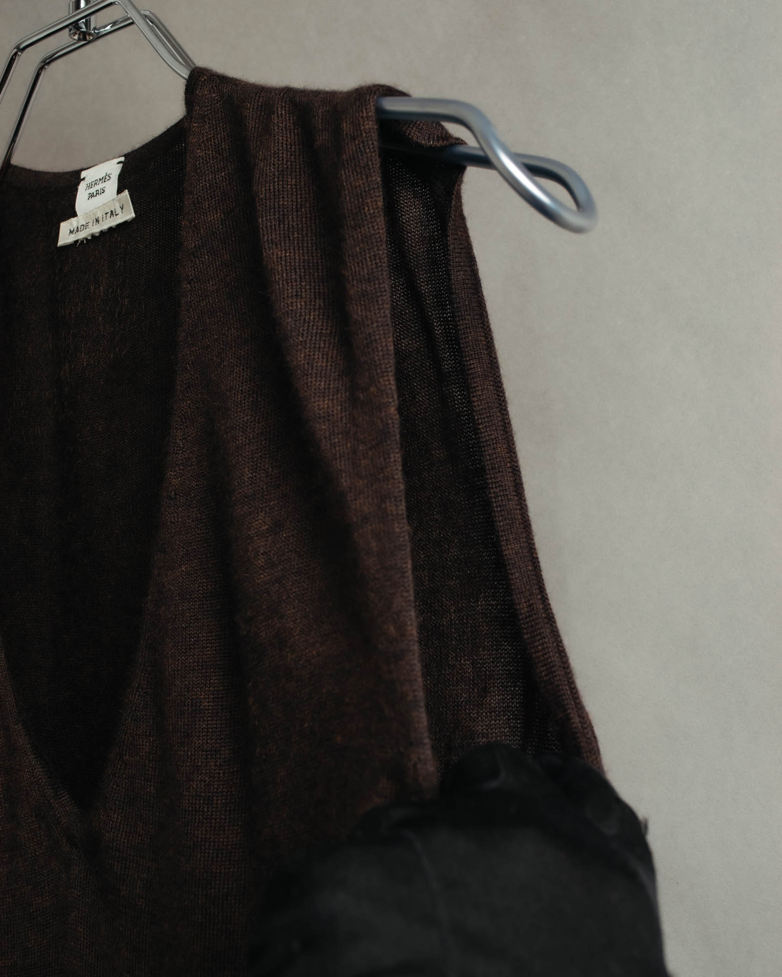 -SPECIAL- “HERMES” 00’s Cashmere cardigan and sleeveless knit twin set