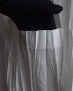 "ISSEY MIYAKE" Pleated design polyester long shirt