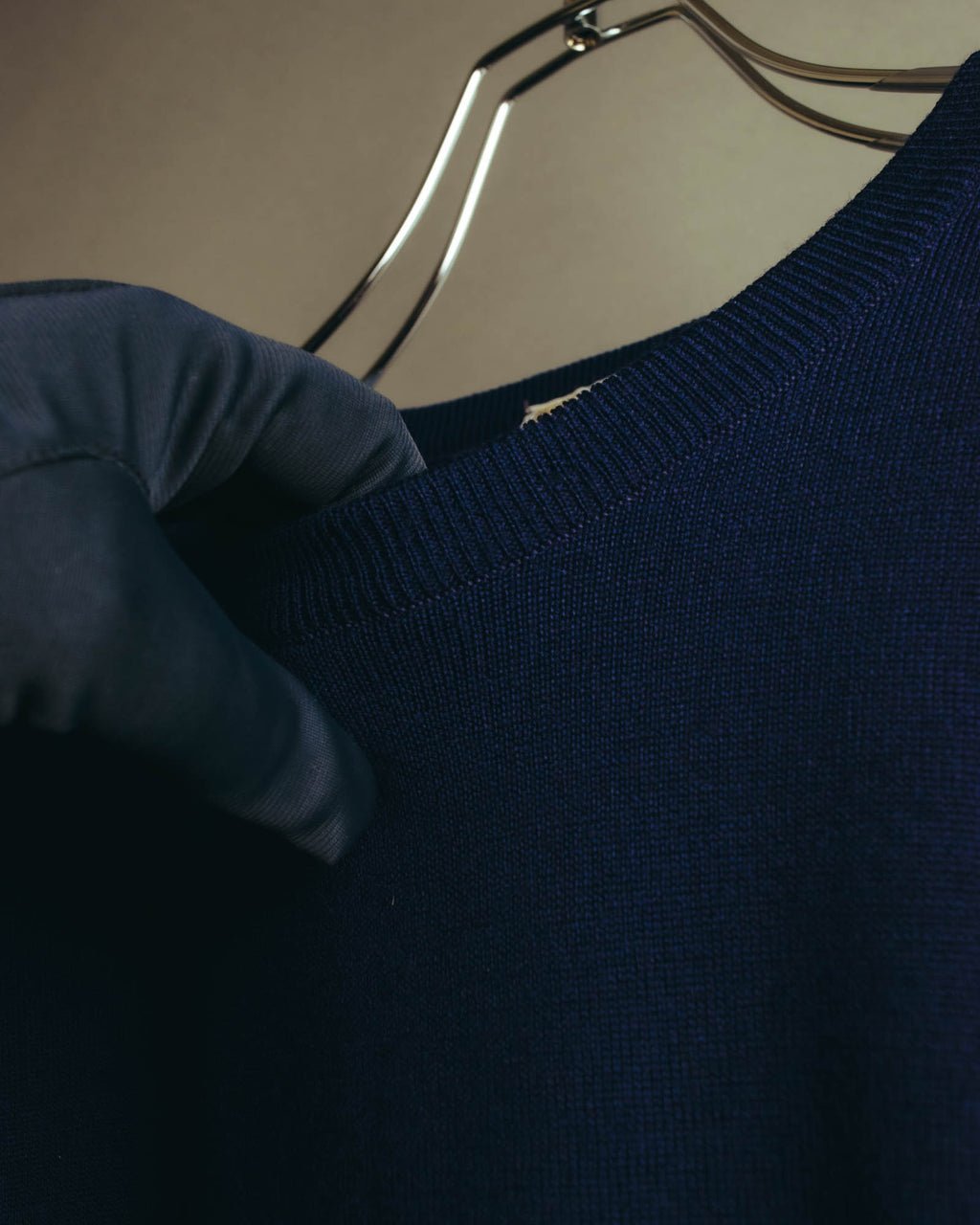 "JOHN SMEDLEY" 90's-00's Fine gauge short sleeve wool knit sweater