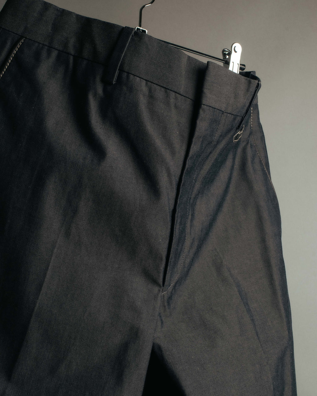 -SPECIAL- “HERMÈS” 1998-00’s Leather trimmed tailored trousers