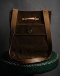 "GUCCI" 60’s-70’s suede and leather shoulder bag