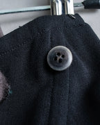 "HERMES" Button detailed flared midi skirt