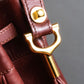 "Cartier" Drawstring design bordeaux color shoulder bag