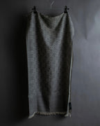 "GUCCI" GGpattern silk blend fringe stole