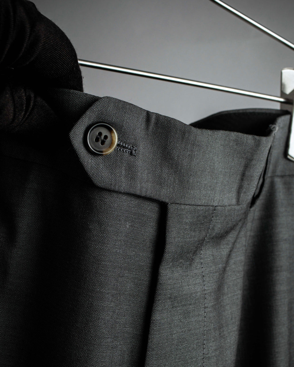"HUGO BOSS" Fine-gauge wool khaki gray set up