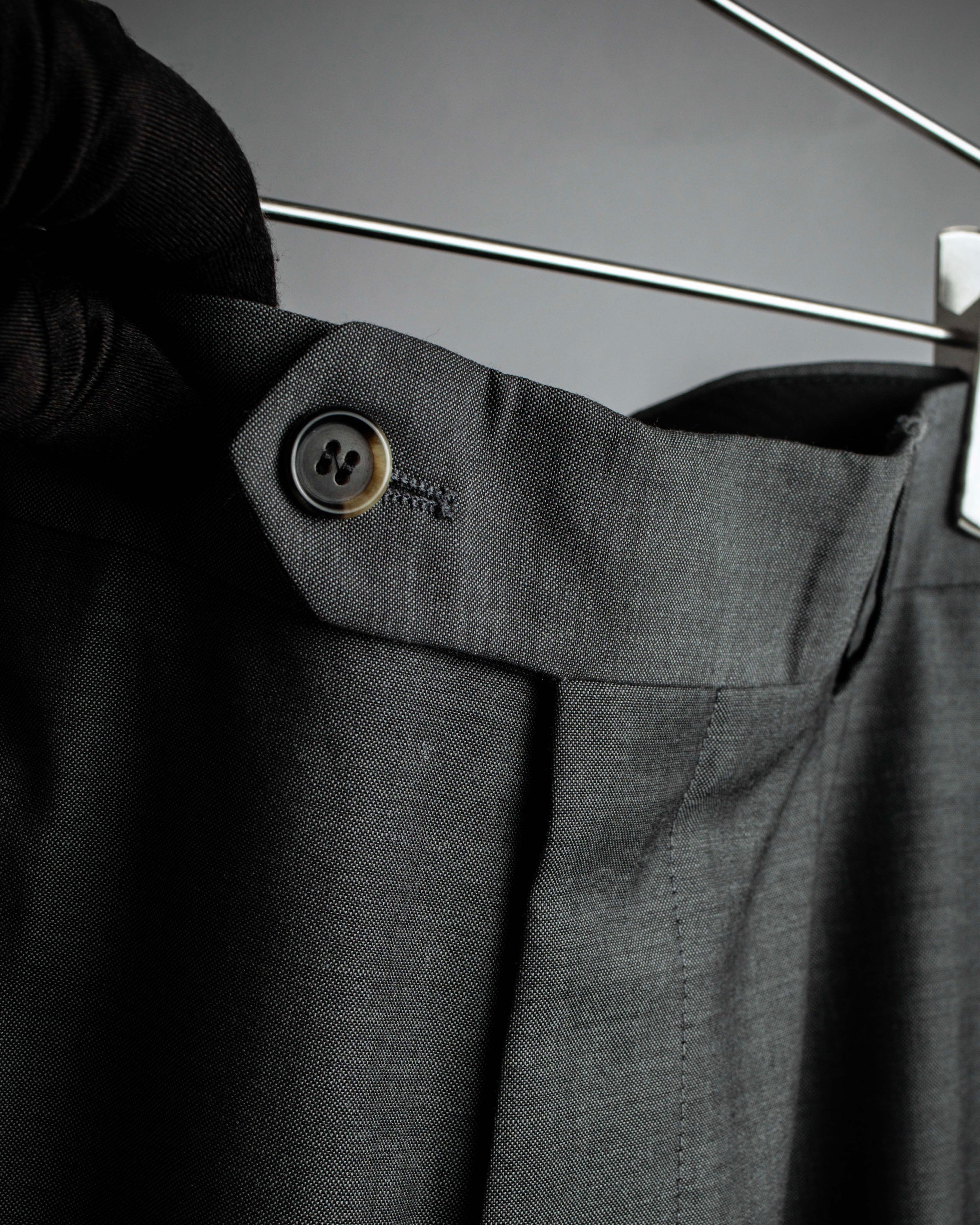 "HUGO BOSS" Fine-gauge wool khaki gray set up