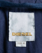 "DIESEL" Oversized stand collar lamb leather jacket