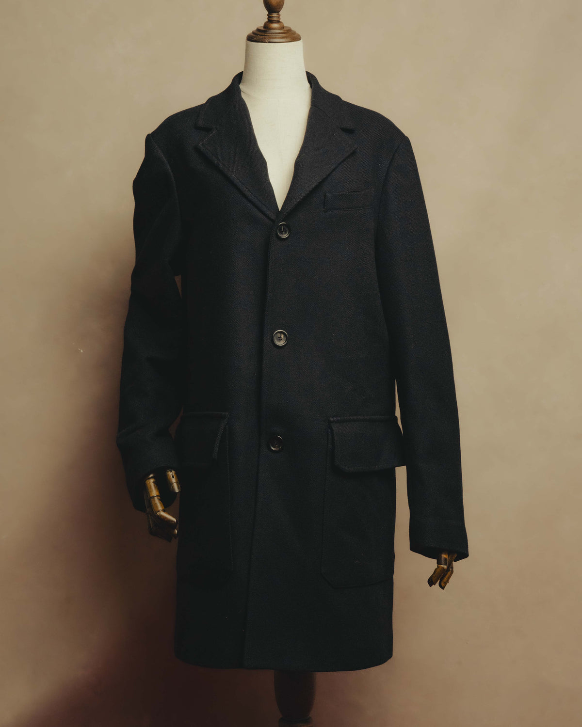 “MOSCHINO” 90’s-00’s wool cashmere tailored long coat