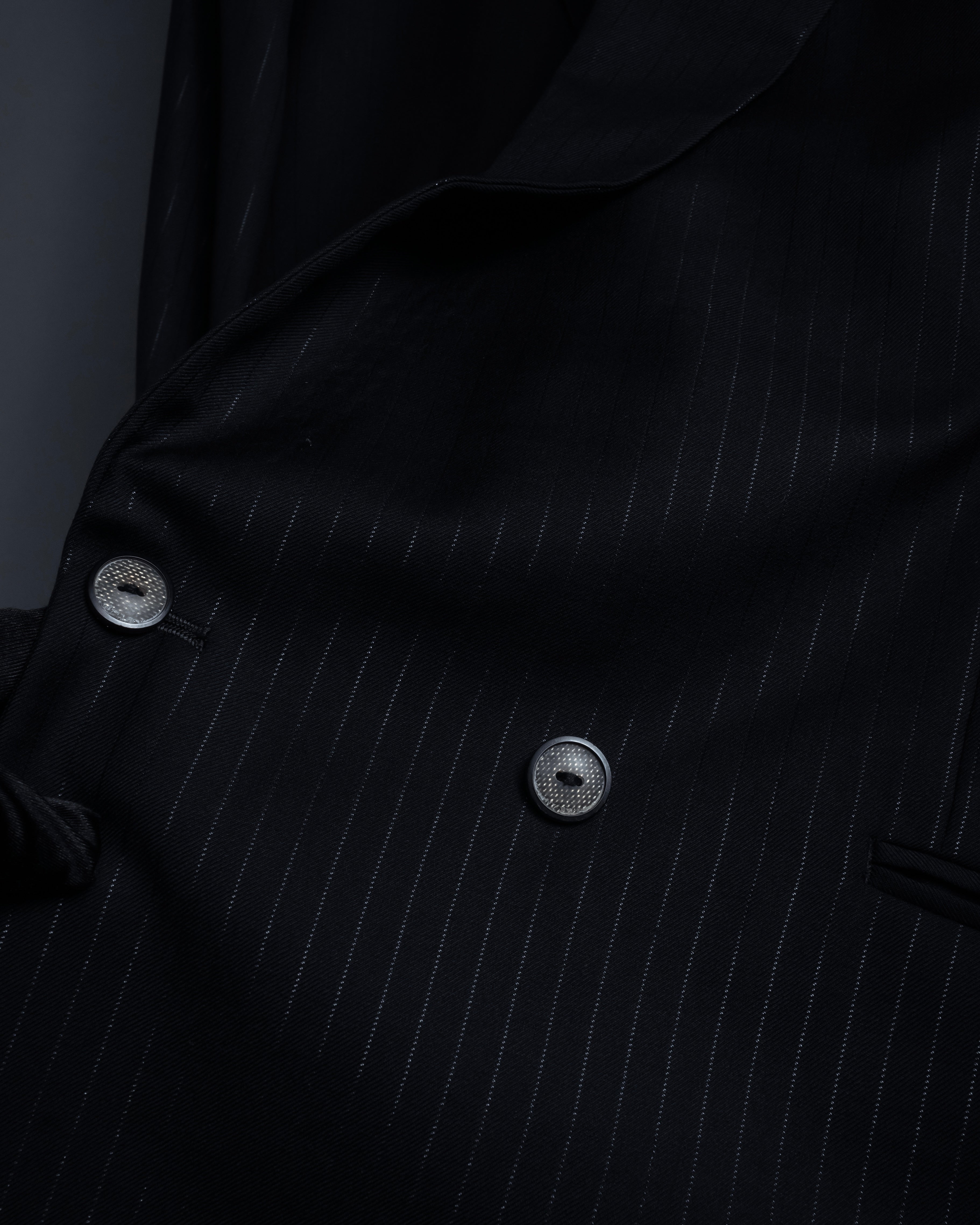 "BALENCIAGA" Chalk stripe pattern long silhouette set up