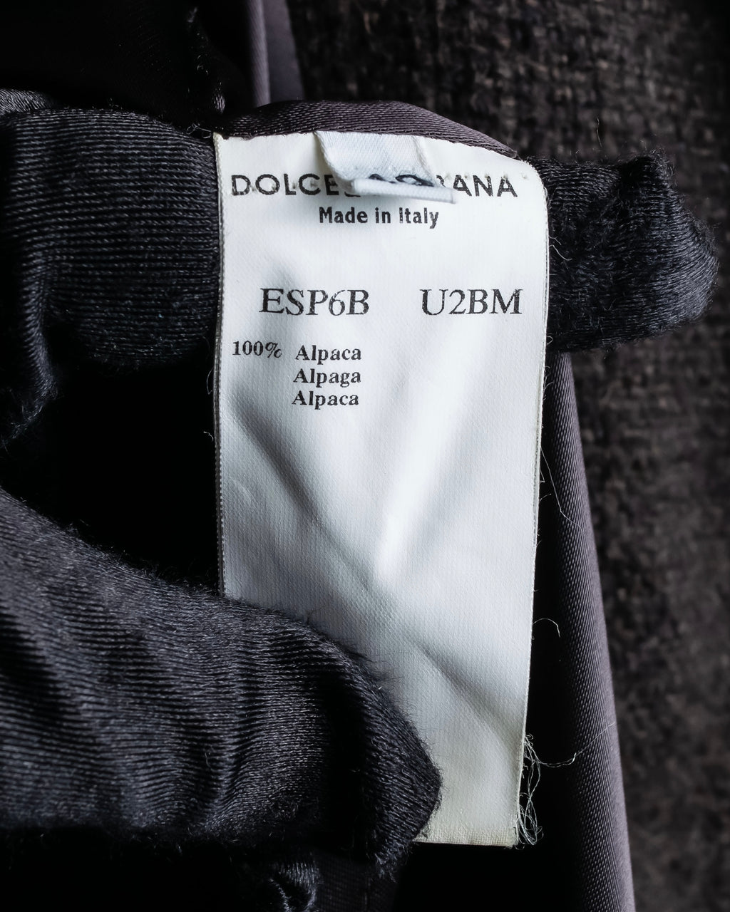 "DOLCE & GABBANA" Fringe scarf included double-breasted coat