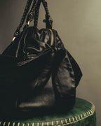 "Salvatore Ferragamo" 00's-10's Bow detailed leather hobo bag