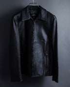 "Weekend Max Mara" Minimalist design center zip-up leather jacket
