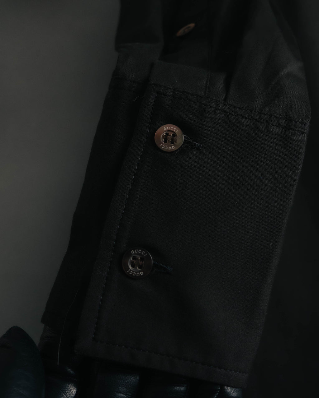 "GUCCI" 00's Black uniform long sleeve shirt