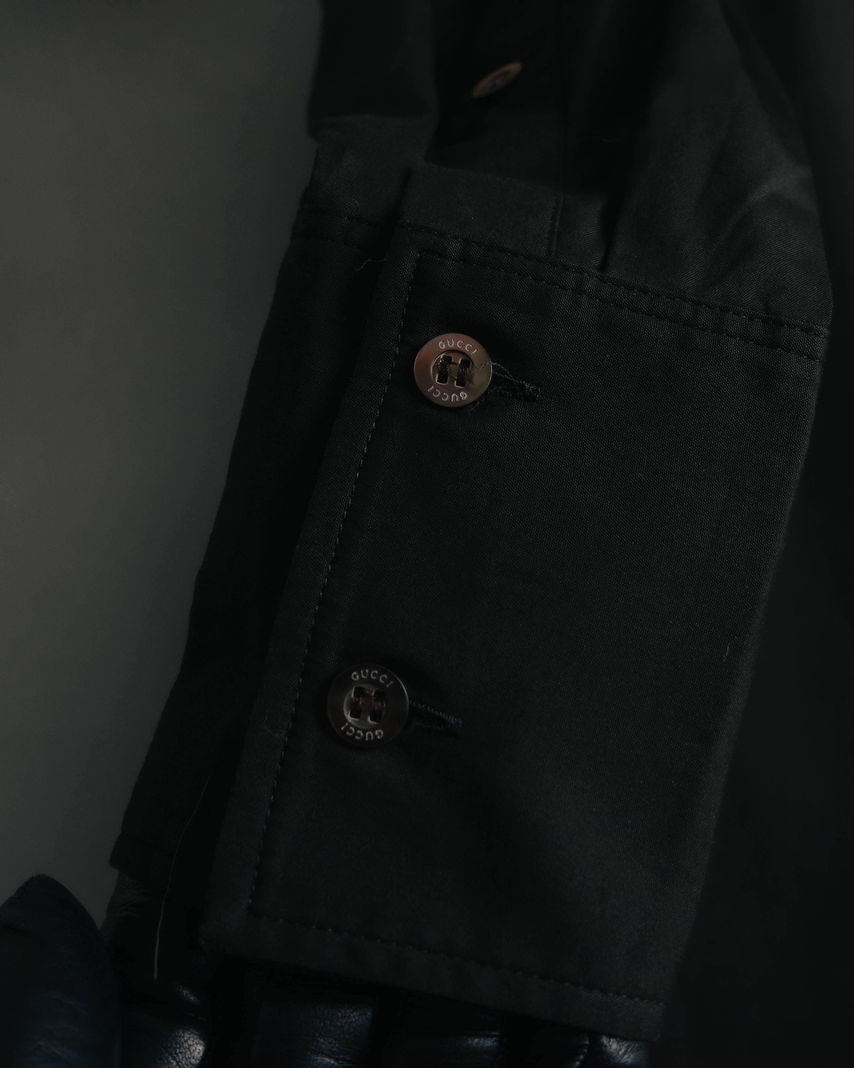 "GUCCI" 00's Black uniform long sleeve shirt