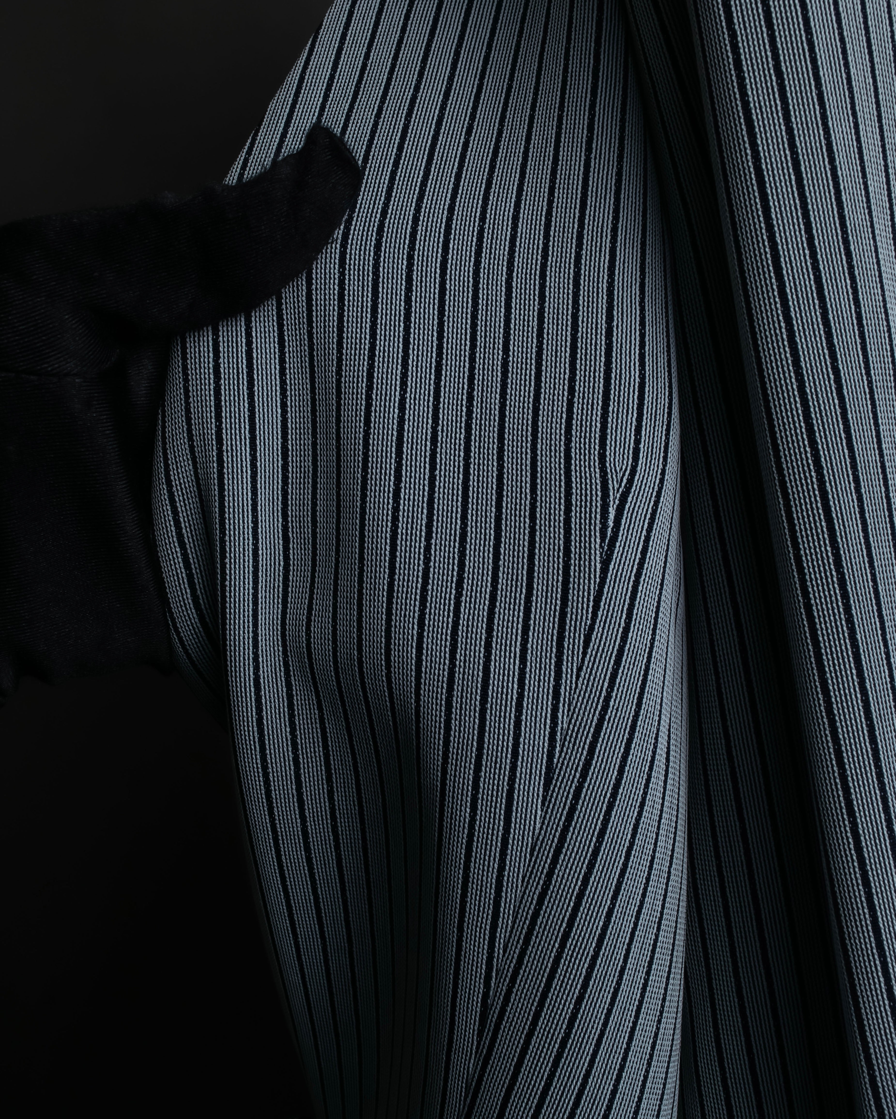 "Christian Dior" Pinstripe collarless jacket