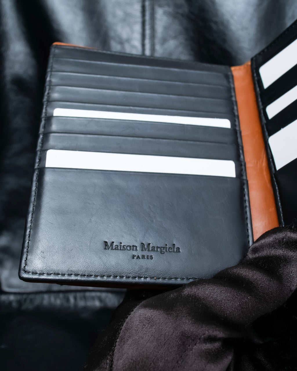 "Maison Margiela" Brown Leather Compact Wallet