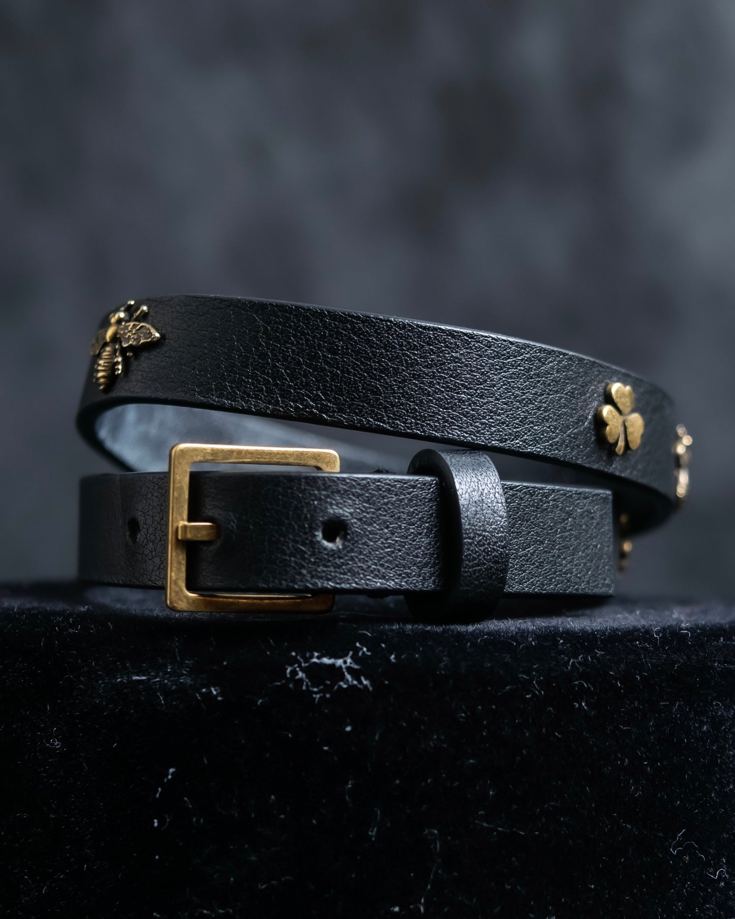 "Christian Dior" Mystical motif leather bracelet