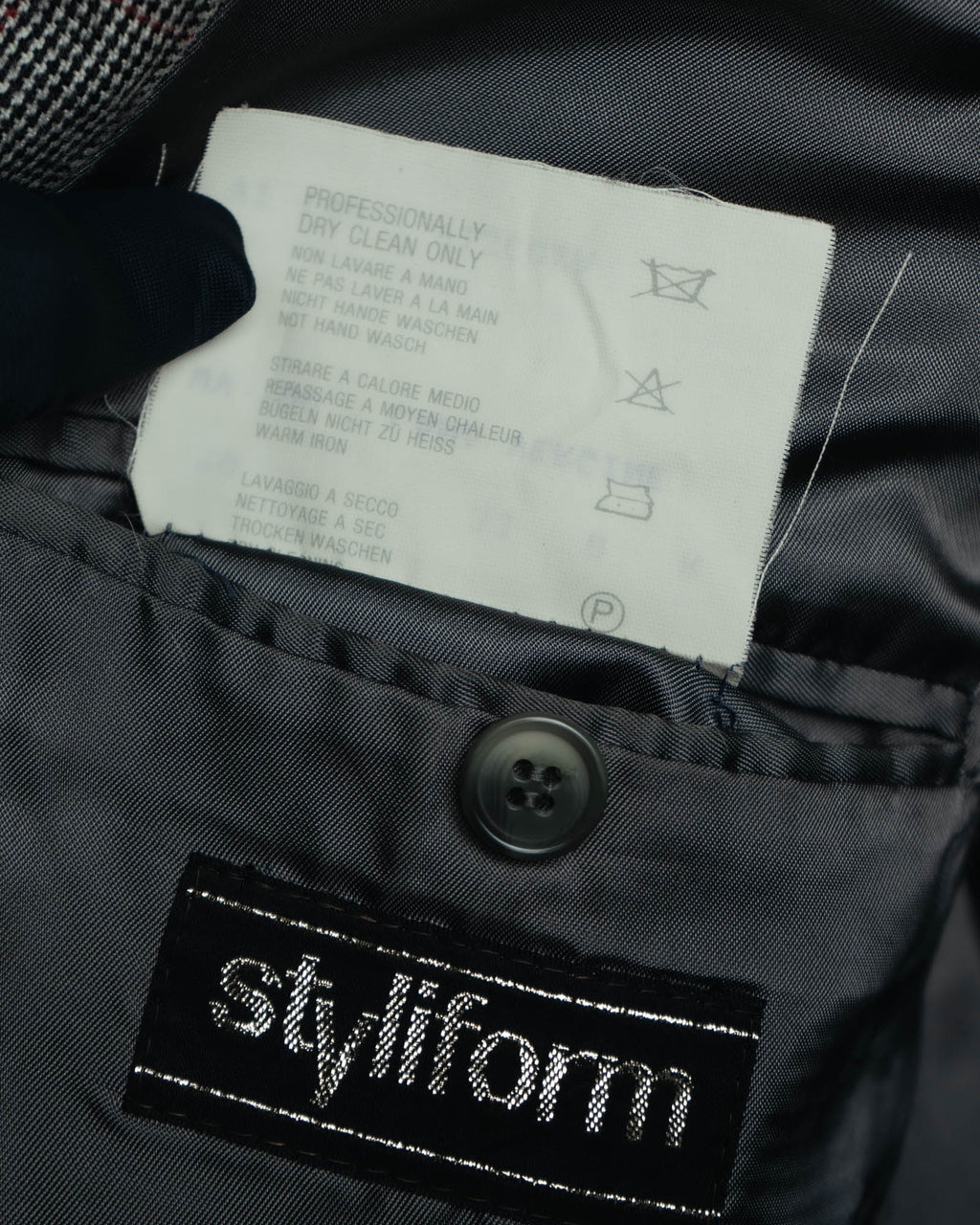 -MOOD MILLÉSIMES- 80’s-90’s Prince of Wales check wool double-breasted setup suit