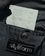 -MOOD MILLÉSIMES- 80’s-90’s Prince of Wales check wool double-breasted setup suit