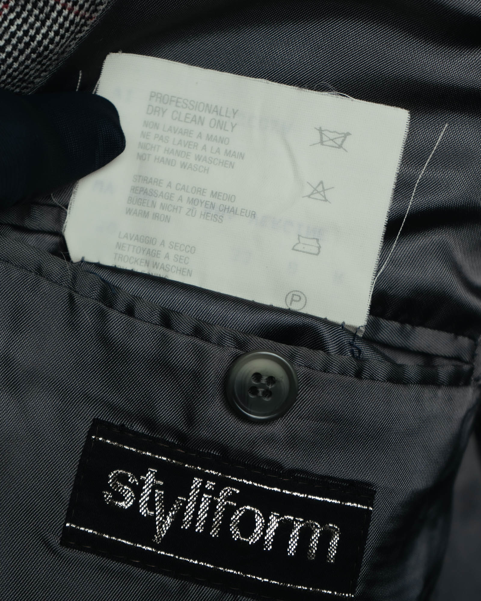 -MOOD MILLÉSIMES- 80’s-90’s Prince of Wales check wool double-breasted setup suit