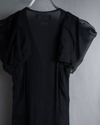 "MCQ Alexander McQueen" 06-10's Puffed sleeve gathered georgette long dress