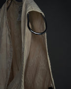 "DRIES VAN NOTTEN" Botanical print wrinkled tiered ruffle design vest