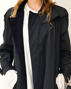 Chloe/ Beautiful A-Line Silhouette Trench Coat Navy