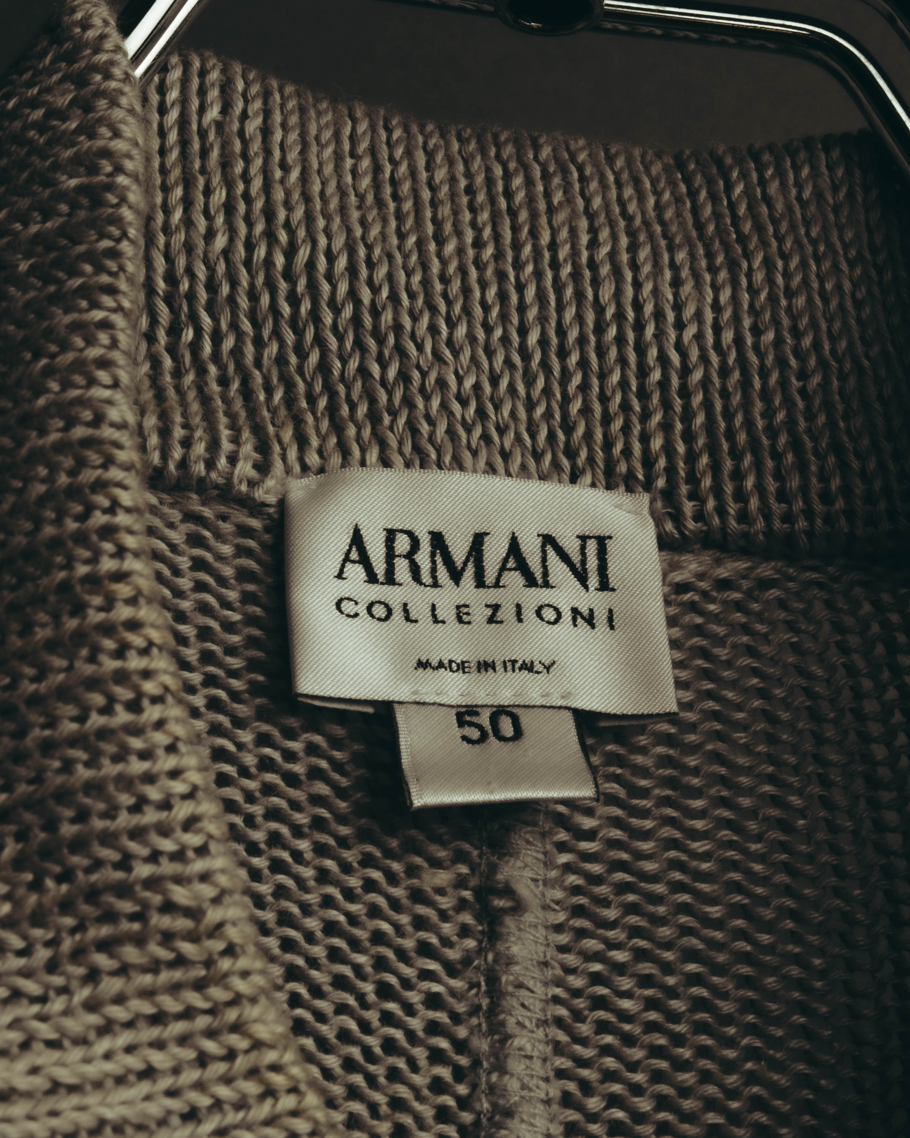 "ARMANI COLLEZIONI" 00's-10's Textured linen knit cardigan