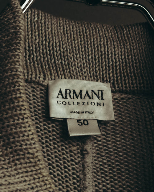 "ARMANI COLLEZIONI" 00's-10's Textured linen knit cardigan
