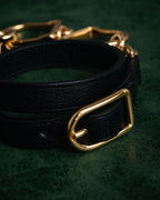 “HERMES“ 90’s Stirrup motif double tour bracelet