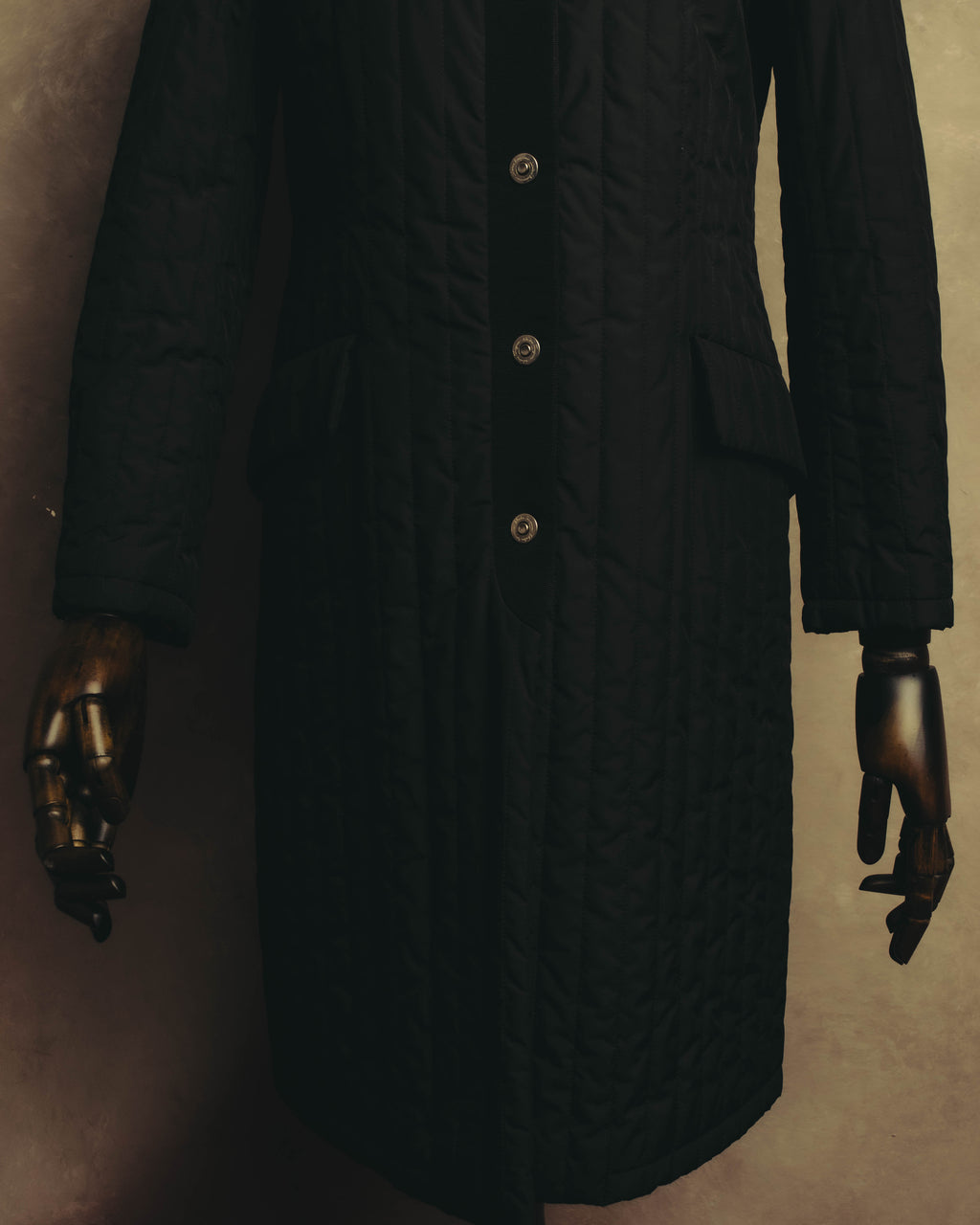 “Salvatore Ferragamo” 00’s-10’s Padded tailored long coat