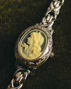 "Valentino Michelle" Vintage cameo secret quartz bracelet watch