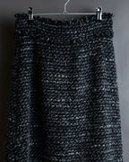 "Dolce &amp; Gabbana" Tweed raw edge flared skirt