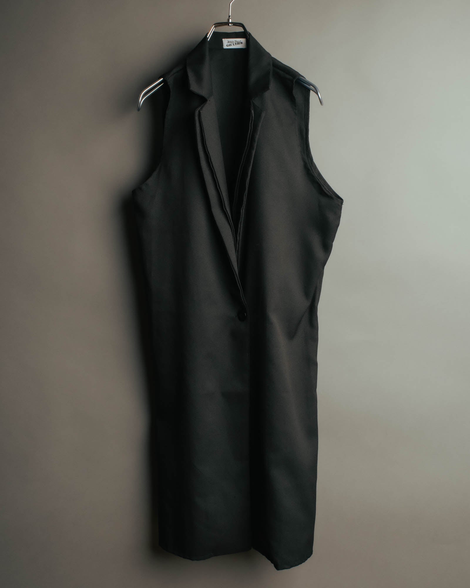 "Jean Paul GAULTIER" 80's-90's Avant-garde sleeveless long gilet coat