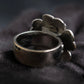 "2003's CHANEL" Camellia motif coco mark engraved ring