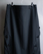 "NINA RICCI" Side button detail cropped length skirt