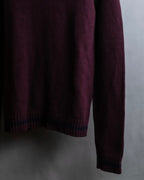 "MAISON MARGIELA"
20AW burgundy color V-neck knit