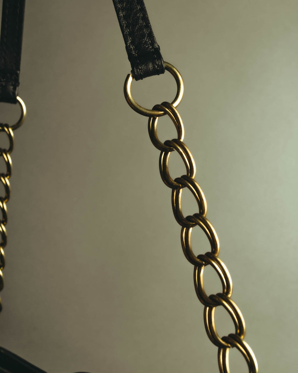 “SAN HIDEAKI MIHARA” 2000’s-2010’s black leather chain shoulder bag