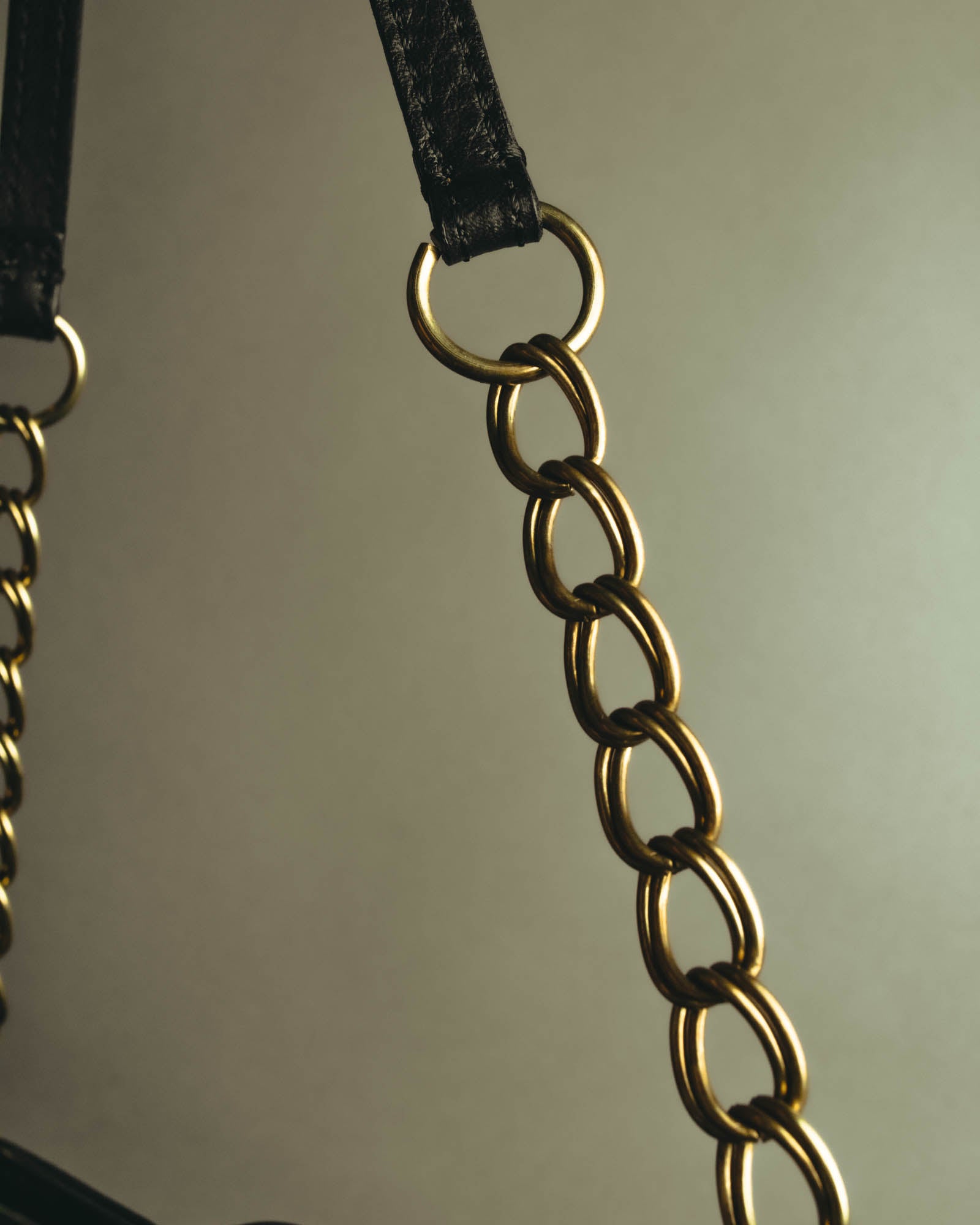 “SAN HIDEAKI MIHARA” 2000’s-2010’s black leather chain shoulder bag