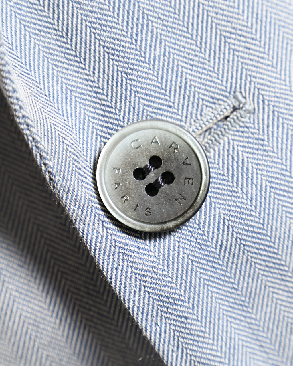 Carven/ Single Breasted 2B Herringbone Oversized Tailored Jacket Gray