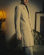 -SPECIAL- “Maison Martin Margiela” 2014SS raw-edge linen tailored jacket