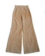 Vintage /Smooth Corduroy Wide Trousers Beige